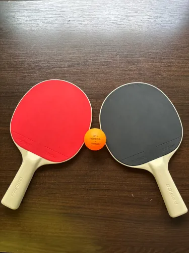 Par Raquete Tênis Mesa Ping Pong PPR100 + Bolinha