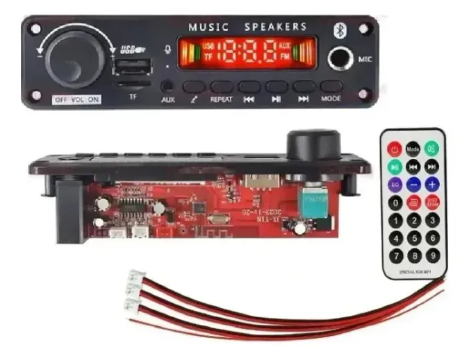 Placa mp3 amplificada usb Bluetooth controle