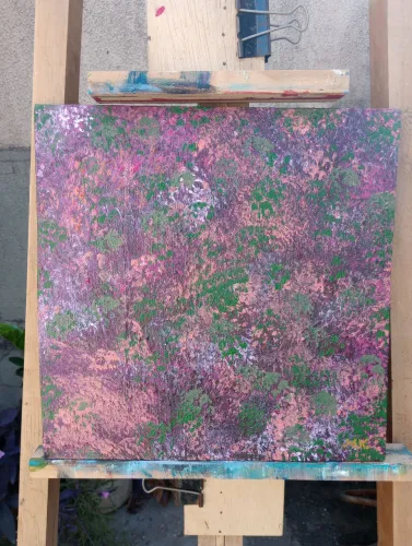 Quadro Pintura sobre tela no chassi 30x30cm - Decoração