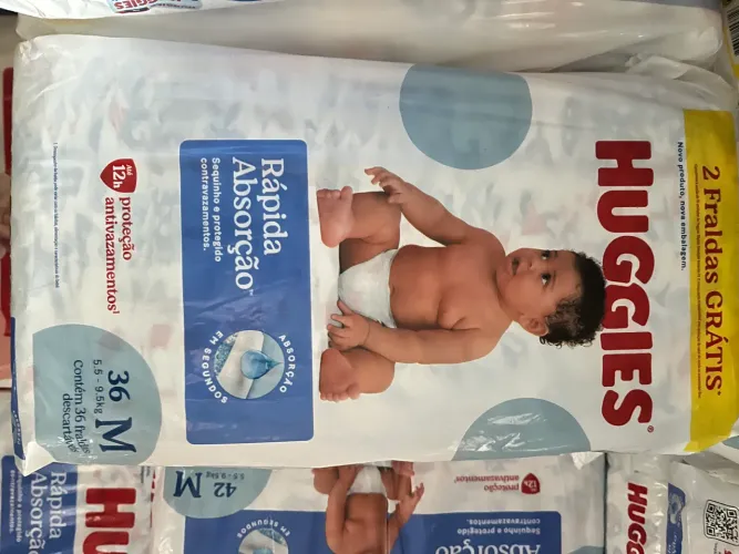 Huggies Rápida Absorção - M - 36 fraldas