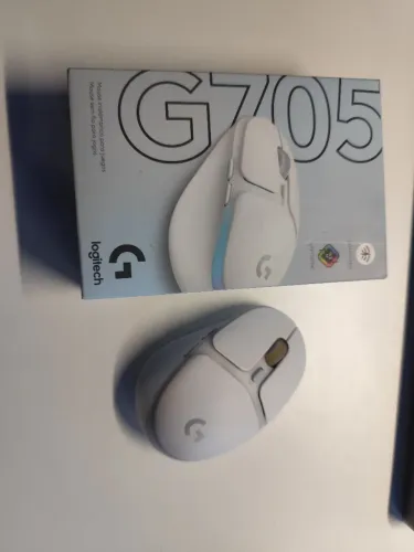 ? Mouse Gamer Sem Fio Logitech G705 Branco (Bluetooth + Lightspeed)