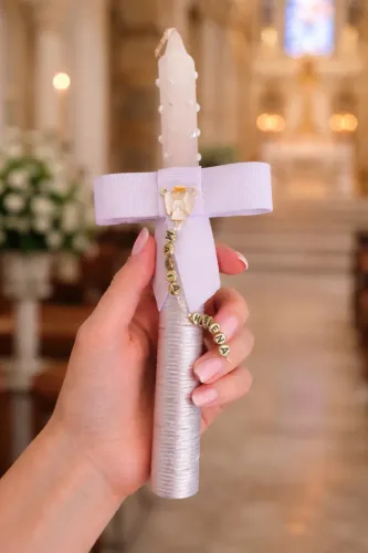 Vela batizado personalizada.