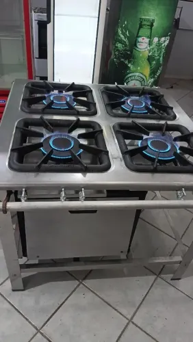 Fogao industrial inox com forno 