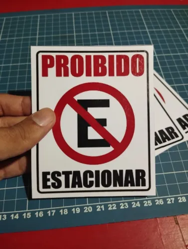 ADESIVO PROIBIDO ESTACIONAR