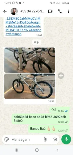 Bicicleta, vendo urgente, valor199.De alumínio e cubo de rolamento
