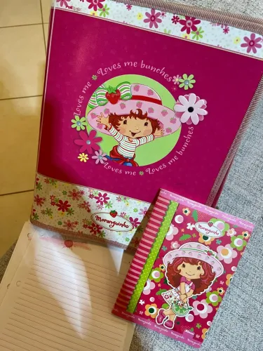 Kit fichário moranguinho + caderno