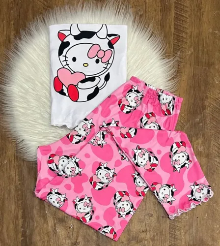 Pijama de calça e blusa no tecido suede premium tamanho único disponível apenas 90$