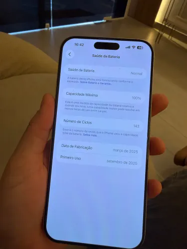 iPhone 16 pro max 256 100% bateria