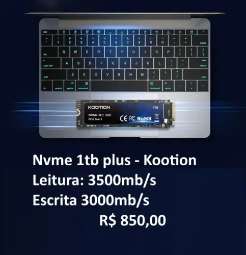 NVME novos lacrados 1tb kootion