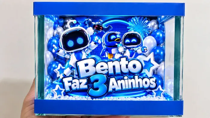Aquário Centro de Mesa Personalizado Para Aniversário e Festas whatsapp *