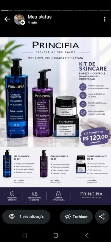 Produtos de limpeza de beleza