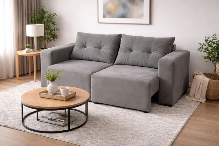 Promoção imperdível de 1500 por 1299,99 Sofá retrátil novo capacidade 3 pessoas elegante 