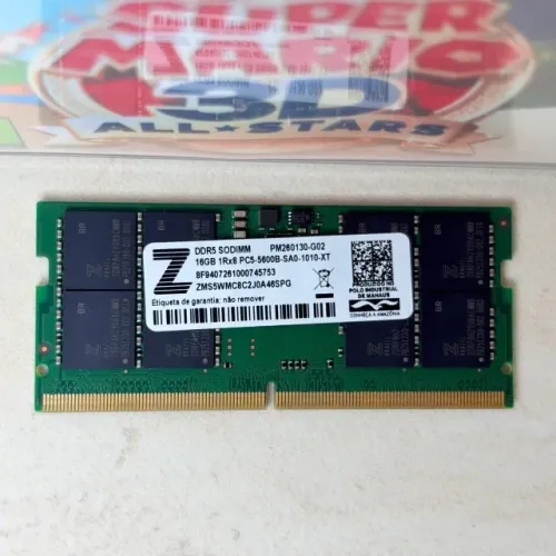 Memória RAM DDR5 SODIIMM 16GB 5600MHz Z Memory Retirada Notebook Dell Pro usada 15 dias
