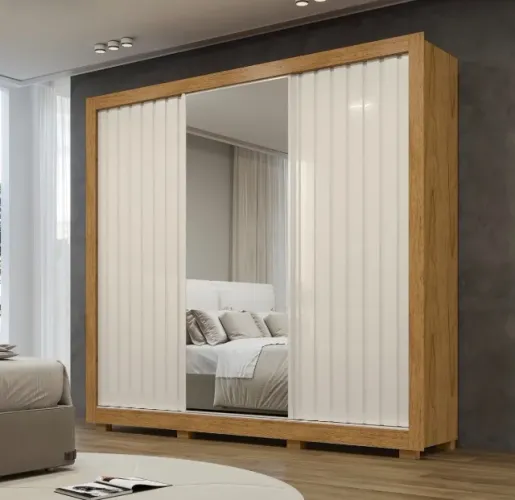 Guarda Roupa Linea Prime 225 Cinamomo Areia