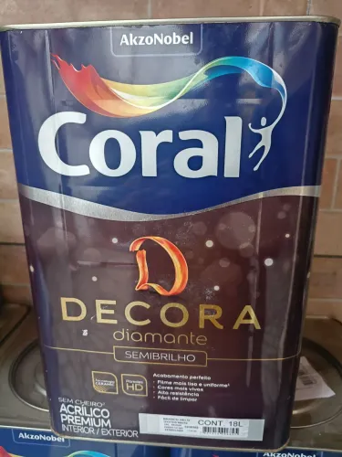 Tinta coral Decora diamante branco gelo semi brilho 