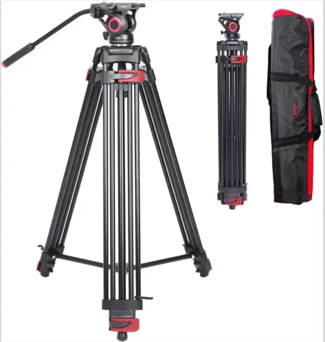 TRIPÉ PARA CÂMERA E CELULAR MILIBOO HIDRÁULICO PROFISSIONAL <br>nidráulica,