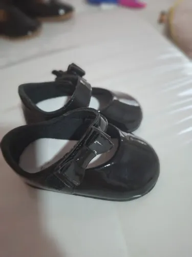 Sapato preto bebê menina