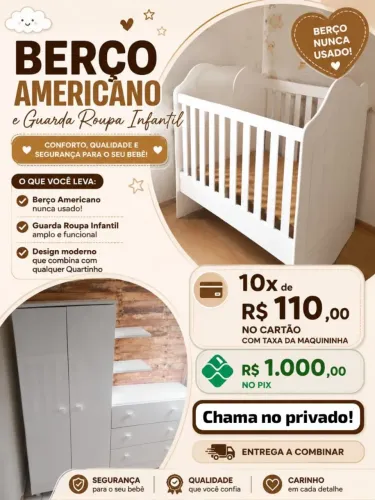 Guarda roupa e berço 