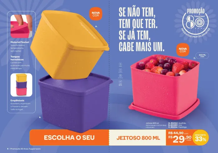 Jeitosinho 800ml Tupperware 