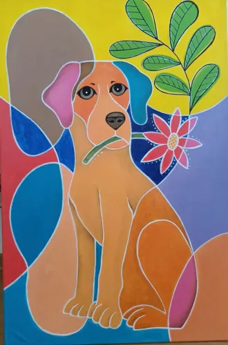Quadro  "O Silêncio Colorido" 60x80 - Arte Autoral Viviane Reis