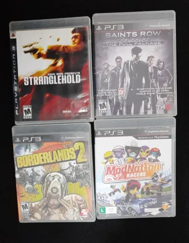 Lote 4 jogos - Stranglehold, ModNation, Borderlands 2, Saint row the third