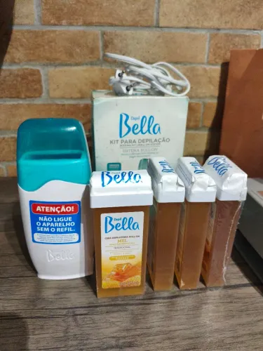 Kit Depilação Roll-on Depil Bella Completo + 4 Refis Lacrados (Bivolt)