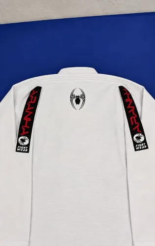 A2 - Kimono Jiu-jitsu Trançado Especial Adulto - Marca Aranha Cor Preto Tamanho A2