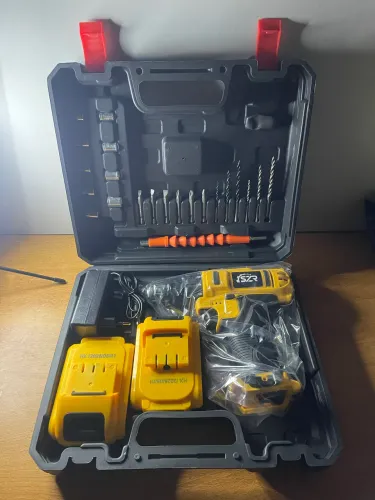 Kit parafusadeira furadeira com brocas