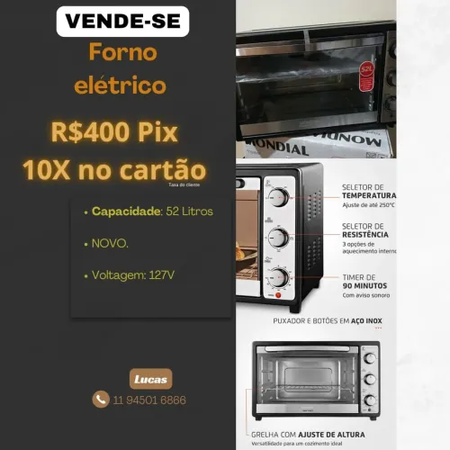 Forno elétrico 52L
