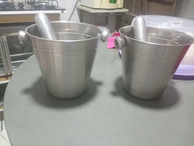 Balde de gelo inox