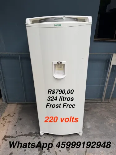 Geladeira frost free consul 324 litros, funcionando e econômica voltagem 220 volts