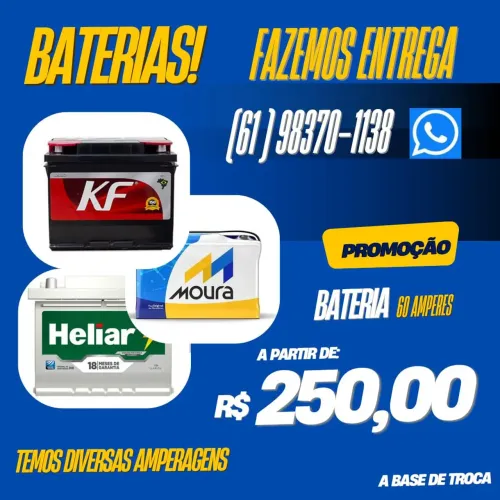 Bateria à partir de R$ 250,00 
