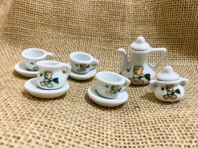 Mini jogo de café/chá em porcelana (KIT) - VINTAGE / DECORATIVO