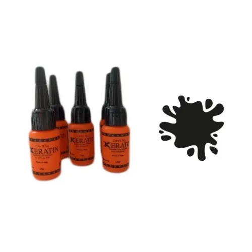 cola de queratina kerarina em po do k keratin crystal 18gr preto