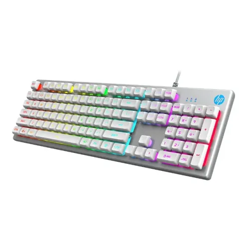 Teclado Gamer Semi Mecânico HP K500F Prata - WZetta