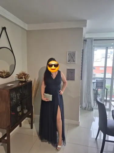 Vestido Longo Azul Escuro 44