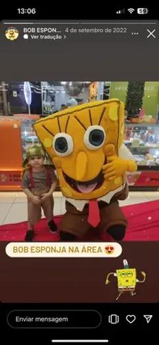 MASCOTE BOB ESPONJA *
