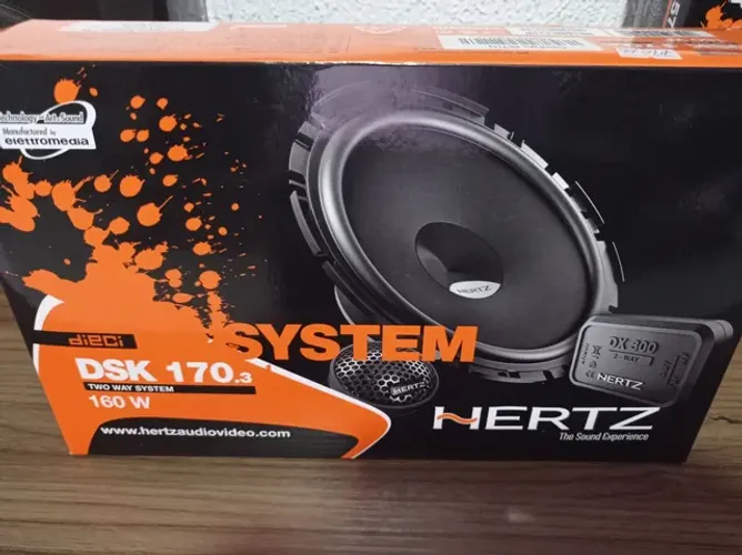 Kit 2 vias Hertz DSK 170.3 original italiano 160w instalado no seu carro