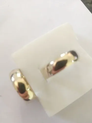 Aliança moeda antiga noivado ou casamento 