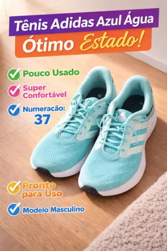Tênis Adidas Original Azul Claro - Conforto e Estilo
