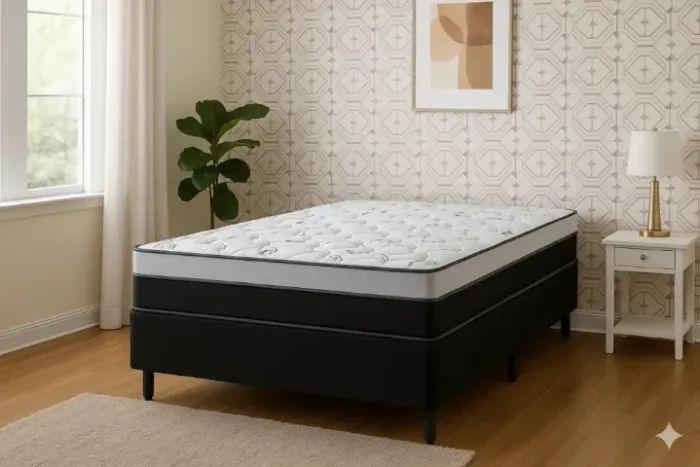 Super Oferta Conjunto Base com Colchão Casal Molas Ensacadas
