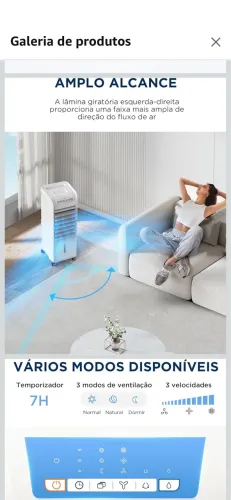 Climatizador de ar 3 em 1