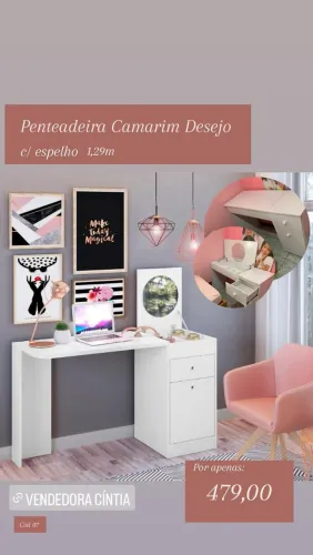 Penteadeira Camarim Desejo 1,29m