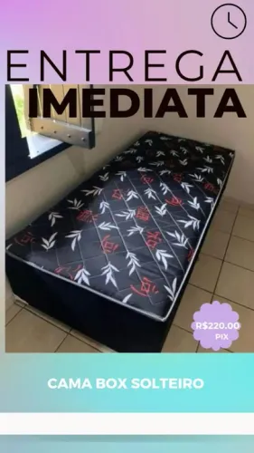 Cama box Solteiro 1.88 por 0.88 direto de fábrica