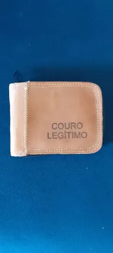 Carteira Unissex com Zíper cor Marrom 