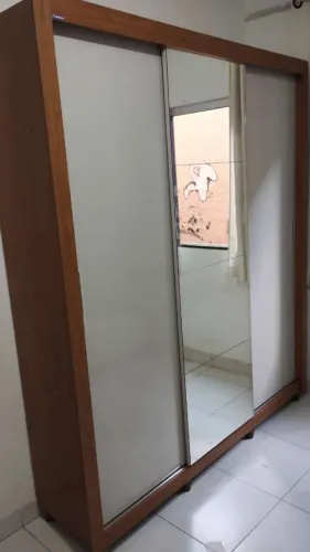 Roupeiro de Casal com Espelho Winter - Entrega e Monta na Hora