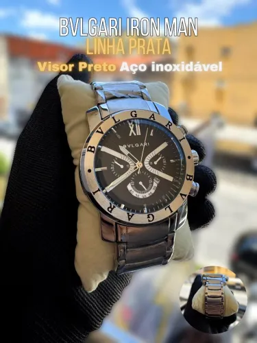 Relógio Bulgari Iron Man Linha Prata