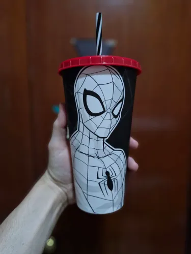 Copo colecionável para colorir- Homem Aranha