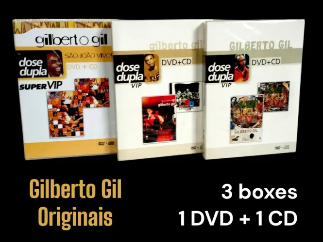 Três Boxes de Gilberto Gil . (DVD + CD) VIP
