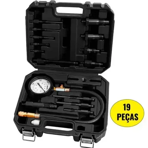 MEDIDOR DE COMPRESSAO P/MOTOR DIESEL C/ 19 PEÇAS - VONDER
